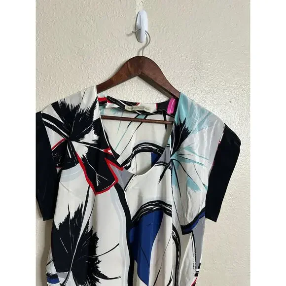 Balenciaga Multicolor Abstract Brushstroke Print Shift Dress Womans 36/ US Small - Picture 5 of 10